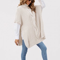 2025 New Fall/Winter Amazon European and American Women's Fall/Winter Foreign Trade Amazon Hot-Selling Solid Color Bell Sleeve Pullover Crew Sweater