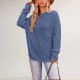 2025 New Winter Amazon Autumn/Winter Women's Solid Color Pocket Crew Neck Sweater (Oversized Christmas Style)