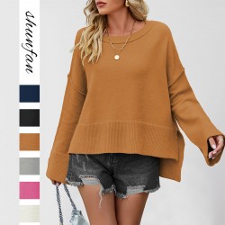 New Cross-Border European and American Women's Clothing Hot-Selling Amazon Independent Station Autumn/Winter Fashion Batwing Sleeve Knit Cardigan Sweater