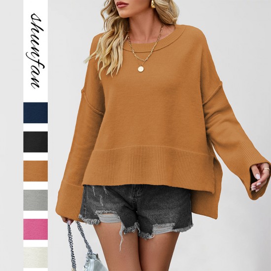 New Cross-Border European and American Women's Clothing Hot-Selling Amazon Independent Station Autumn/Winter Fashion Batwing Sleeve Knit Cardigan Sweater