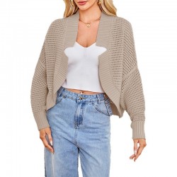 Autumn/Winter 2025 New Tiktok Cross-Border European and American Round Neck Colorblock Fashion Button Contrast Knit Cardigan