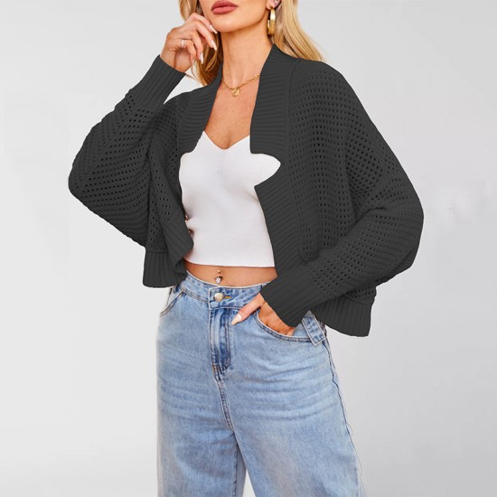 Autumn/Winter 2025 New Tiktok Cross-Border European and American Round Neck Colorblock Fashion Button Contrast Knit Cardigan