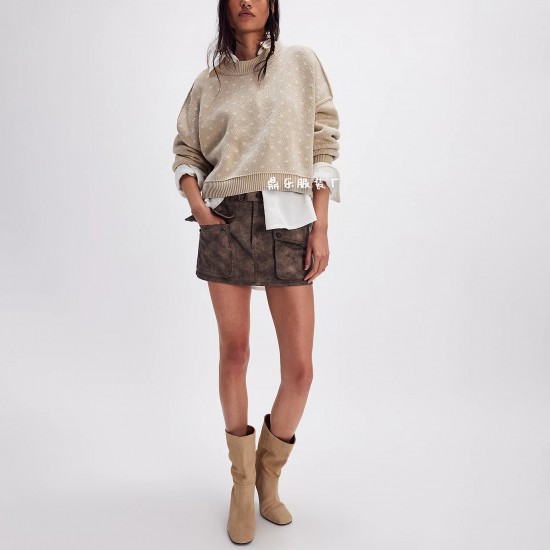 2025 New Autumn/Winter Amazon Temu Hot-Selling Round Oversized, loose-fitting sweater with striped collar for export.