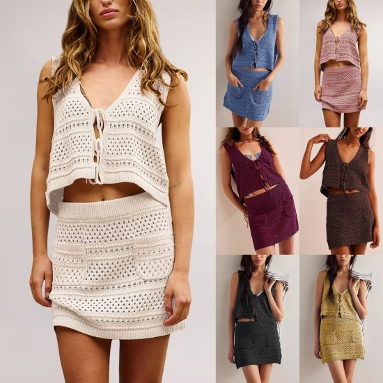 2025 Autumn/Winter Outerwear and Sweaters New Cross-Border Amazon V-Neck Diamond-Patterned Contrast Loose Knit Cardigan Women's