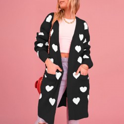 2025 New Winter Amazon Hot Sale Autumn/Winter Cable Cardigan Loose Midi Cardigan for European and American Women