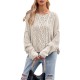 2025 New Winter Cross-Border Amazon Temu Hot-Selling V-Neck Loose European and American Women's Fashion Pullover Sweaters