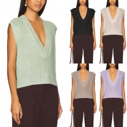 2025 new autumn/winter cross-border Amazon Valentine's Day heart peach cardigan with pockets and V-neck regular knitted jacket