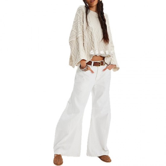 2025 Autumn/Winter New Cross-Border European and American Women's Clothing 2025 Amazon Tiktop Hot-Selling Round Neck Loose Cardigan Sweater