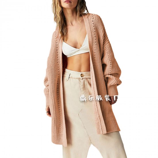 2025 summer new Amazon Temu European and American cross-border women's clothing, hot-selling solid-color knitted V-neck buttoned vest.