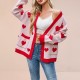 New European and American autumn/winter cross-border women's best-selling Valentine's Day heart-shaped pullover sweater, 2025 plus-size loose sweater