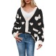 New European and American autumn/winter cross-border women's best-selling Valentine's Day heart-shaped pullover sweater, 2025 plus-size loose sweater