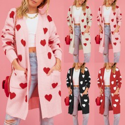 2025 New Winter Amazon Hot Sale Autumn/Winter Cable Cardigan Loose Midi Cardigan for European and American Women