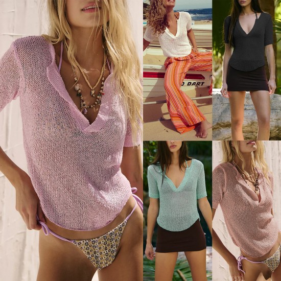 2025 new summer cross-border European and American women's clothing hot-selling Amazon camisole round-neck fashionable slit knitted dress