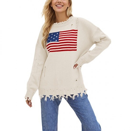 2025 European and American cross-border Amazon AliExpress summer new solid-color fringed beach knitted round-neck top.
