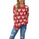 2025 autumn and winter new cross-border Amazon temu hot-selling Valentine's Day heart-shaped loose sweaters for women.