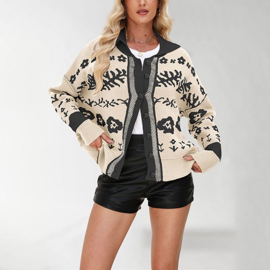 2025 autumn and winter new European and American foreign trade influencer hot-selling sweater, Valentine's Day heart-shaped pullover with large peach color contrasting sweater