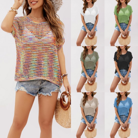 2025 Amazon European and American women's clothing hot-selling summer new solid color diamond pattern two-piece vest slit dress