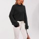 2025 Autumn/Winter Amazon Women's Fashionable Pullover Sweater with Slit Hem and Flared Sleeves
