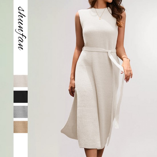 Autumn/Winter New European and American Cross-Border Women's Clothing Sweater Independent Station Solid Color Loose Coat Pocket Knit Cardigan