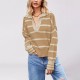 New Cross-Border Amazon Women's Clothing Cable Knit 2025 Autumn/Winter Loose Chunky Knit Pullover Sweater (Large Size)