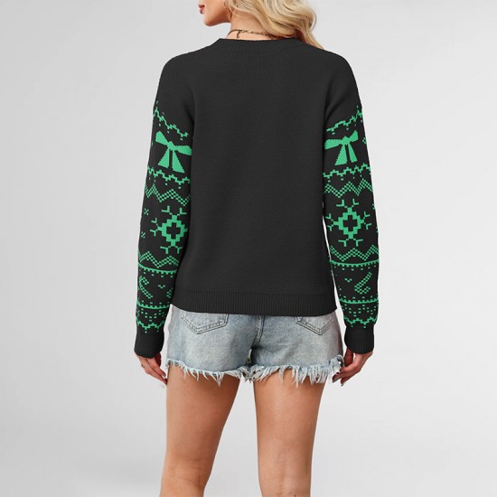 2025 new European and American tiktop hot-selling autumn/winter knitted cardigan, striped colorblocked, cross-border women's buttoned jacket.