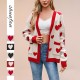 New European and American autumn/winter cross-border women's best-selling Valentine's Day heart-shaped pullover sweater, 2025 plus-size loose sweater