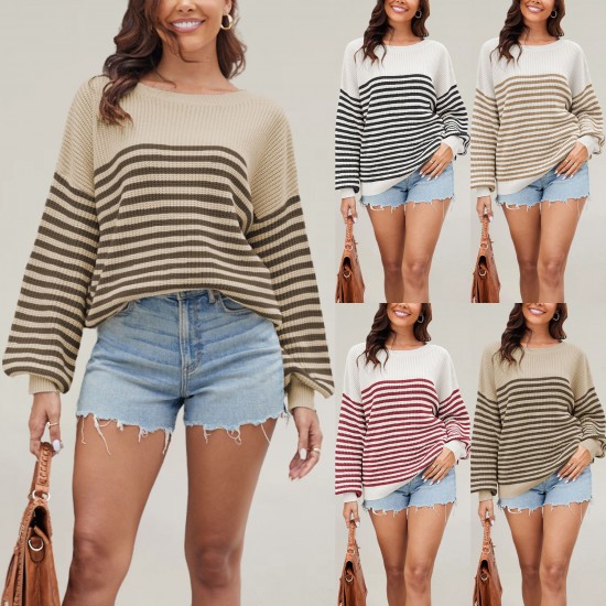 2025 Fall/Winter new Amazon tops, hot-selling round-neck European and American Independence Day fashion sweaters for women.