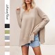 European and American women's Amazon new 2025 Valentine's Day heart-shaped knitted cardigan, V-neck, button-fastened mid-length outerwear