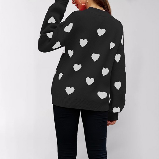 Fall/Winter 2025 Amazon New Women's Clothing, Diamond Jacquard Multicolor Patchwork Pullover Vintage Sweaters