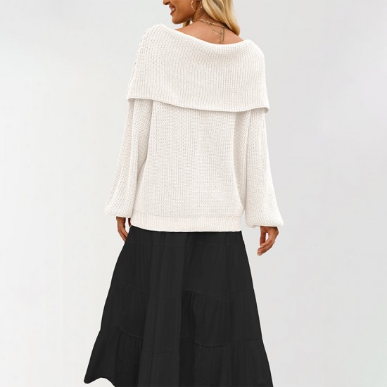 New 2025 Autumn/Winter cross-border European and American women's hot-selling 2025 Autumn/Winter round neck colorblock loose versatile pullover sweater