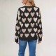 2025 autumn and winter new cross-border Amazon temu hot-selling Valentine's Day heart-shaped loose sweaters for women.