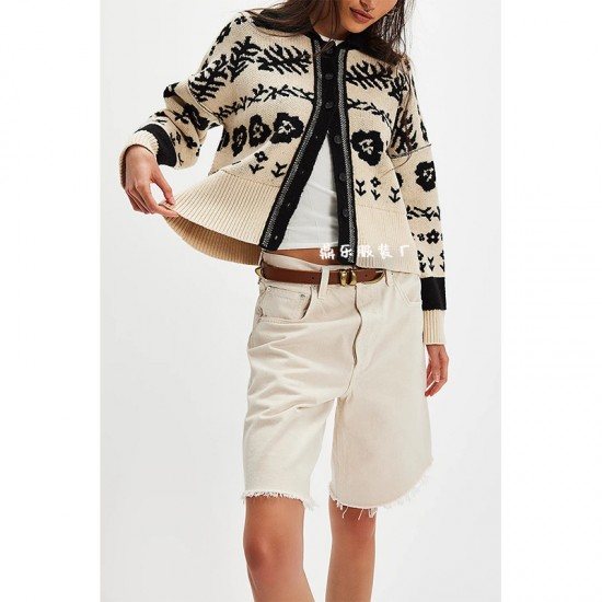 2025 Autumn and Winter New European and American Cross-border Foreign Trade Hot-selling Loose Midi-length Knitted Sweater