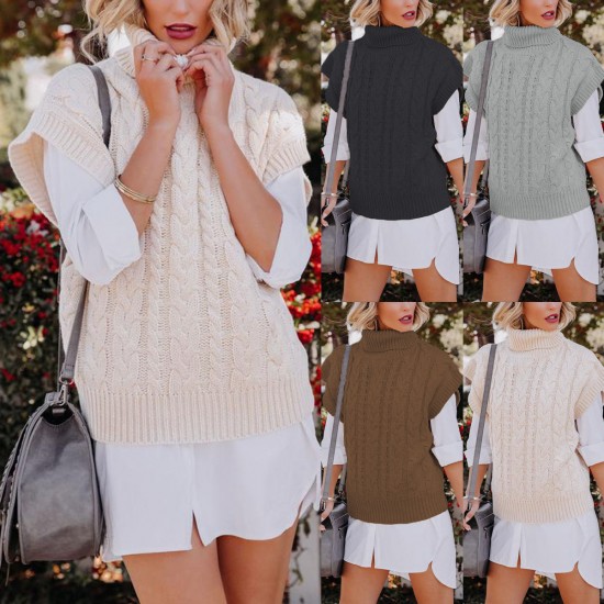 New cross-border Amazon hot-selling 2025 winter button-down sweater for European and American women's solid color pullover cropped sweater