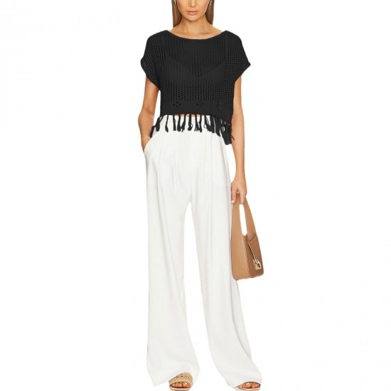 2025 Amazon new European and American fashionable sexy V-neck sleeveless vest and knitted skirt set.