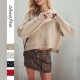 Cross-Border Hot-Selling 2025 Fall/Winter Amazon New V-Neck Striped Contrast European and American Loose Plus-Size Women's Sweaters
