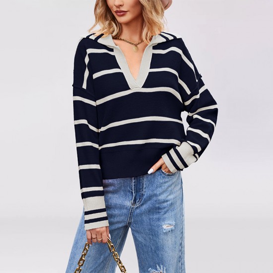 New Cross-Border Amazon Women's Clothing Cable Knit 2025 Autumn/Winter Loose Chunky Knit Pullover Sweater (Large Size)