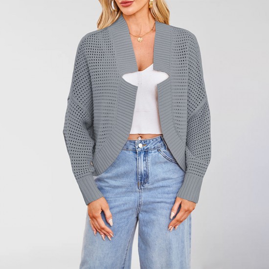 Autumn/Winter 2025 New Tiktok Cross-Border European and American Round Neck Colorblock Fashion Button Contrast Knit Cardigan