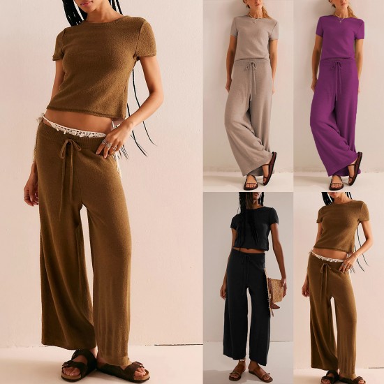 New 2025 Autumn/Winter cross-border Amazon independent station loose pullover sweater striped cropped sweater for European and American women