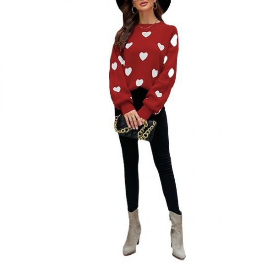 2025 winter new European and American cross-border retro woolen sweater loose pullover sweater for women