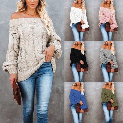 2025 Autumn and Winter New Square Neck Button Sweater 2025 European and American Cross-border Women's Hot-selling Fashion Loose Cardigan Jacket