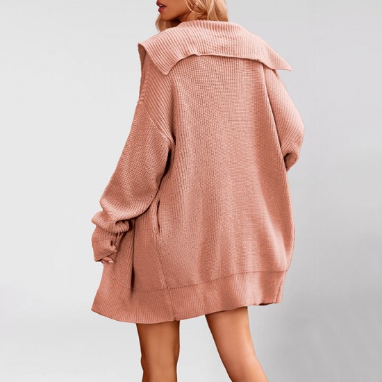 Autumn/Winter New European and American Women's Cross-Border Hot-Selling 2025 Knit Solid Color Crew Neck Loose Versatile Basic Pullover Sweater