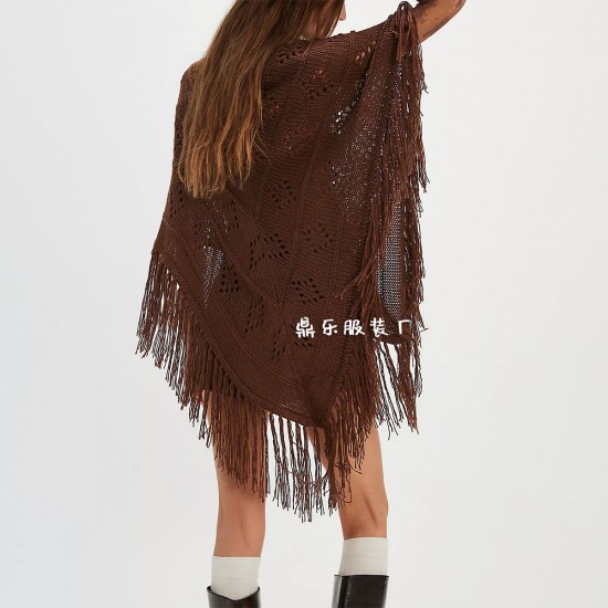 2025 New Summer Amazon European and American Women's Clothing Hot-Selling V-Neck Solid Color Top Casual Backless Knitted Lace-Up Vest