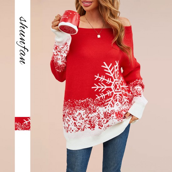 New 2025 autumn/winter cross-border Amazon women's plus-size stylish V-neck knitted pullover