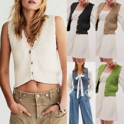 2025 new autumn/winter cross-border Amazon hot-selling knitted jacket, large-size pocketed, colorblocked cardigan sweater for women.