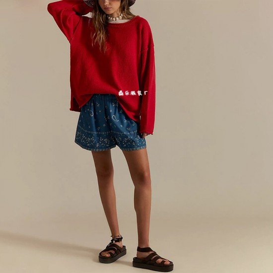 2025 Summer New European and American Women's Knitted Sweater Halter Sleeveless Backless Casual Set