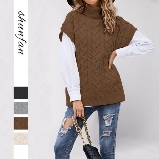 Autumn/Winter New European and American Women's Clothing Amazon Hot-Selling Solid Color Knitted Bottom Skirt Fashionable Commuter Slit Dress