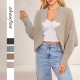 Autumn/Winter 2025 New Tiktok Cross-Border European and American Round Neck Colorblock Fashion Button Contrast Knit Cardigan