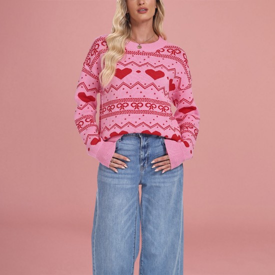 2025 foreign trade independent website hot-selling autumn/winter new knitted jacket, colorblocked, European and American women's buttoned fashionable cardigan.