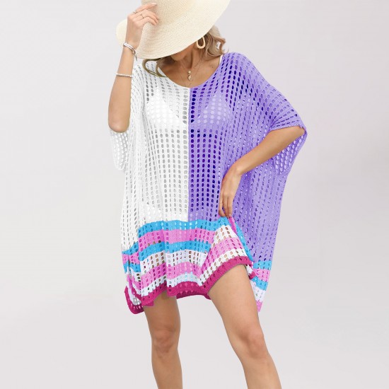 2025 autumn and winter Amazon Temu European and American Women's Snowflake Christmas Colorblock Sweater (Oversized Christmas Style)