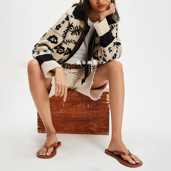 2025 Autumn and Winter New European and American Cross-border Foreign Trade Hot-selling Loose Midi-length Knitted Sweater